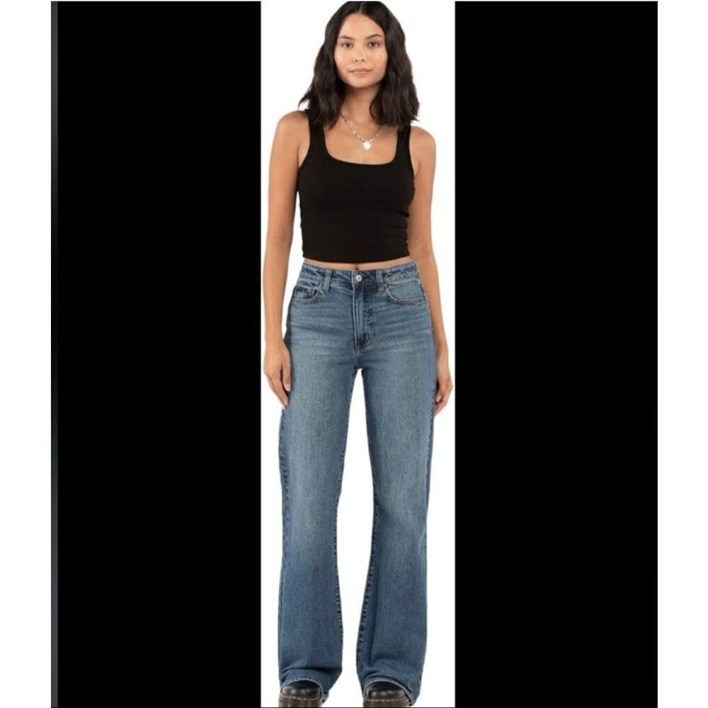 Tilly’s RSQ Medium Wash High Rise Flare Jeans Size 22 New